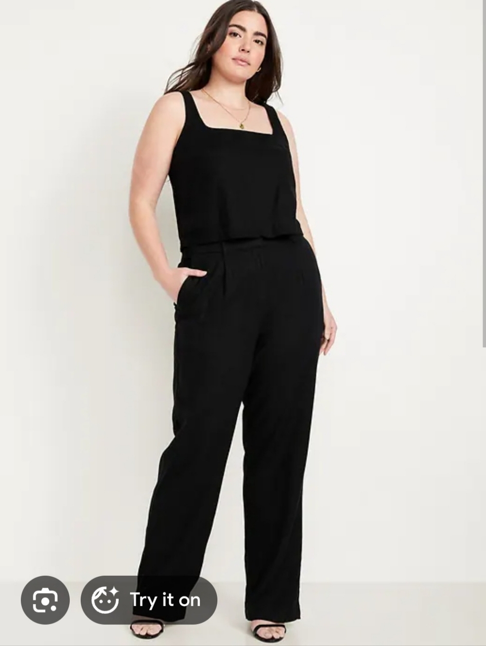 Old Navy Extra High Rise Linen-Blend Taylor Wide-Leg Trousers